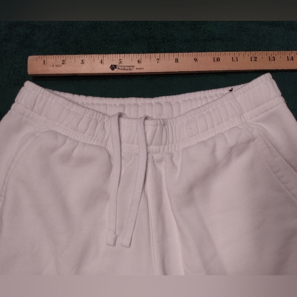 Vintage NIKE JUST DO IT Pete Sampras 90s Athletic Cotton White Sweat Shorts - Picture 12 of 13